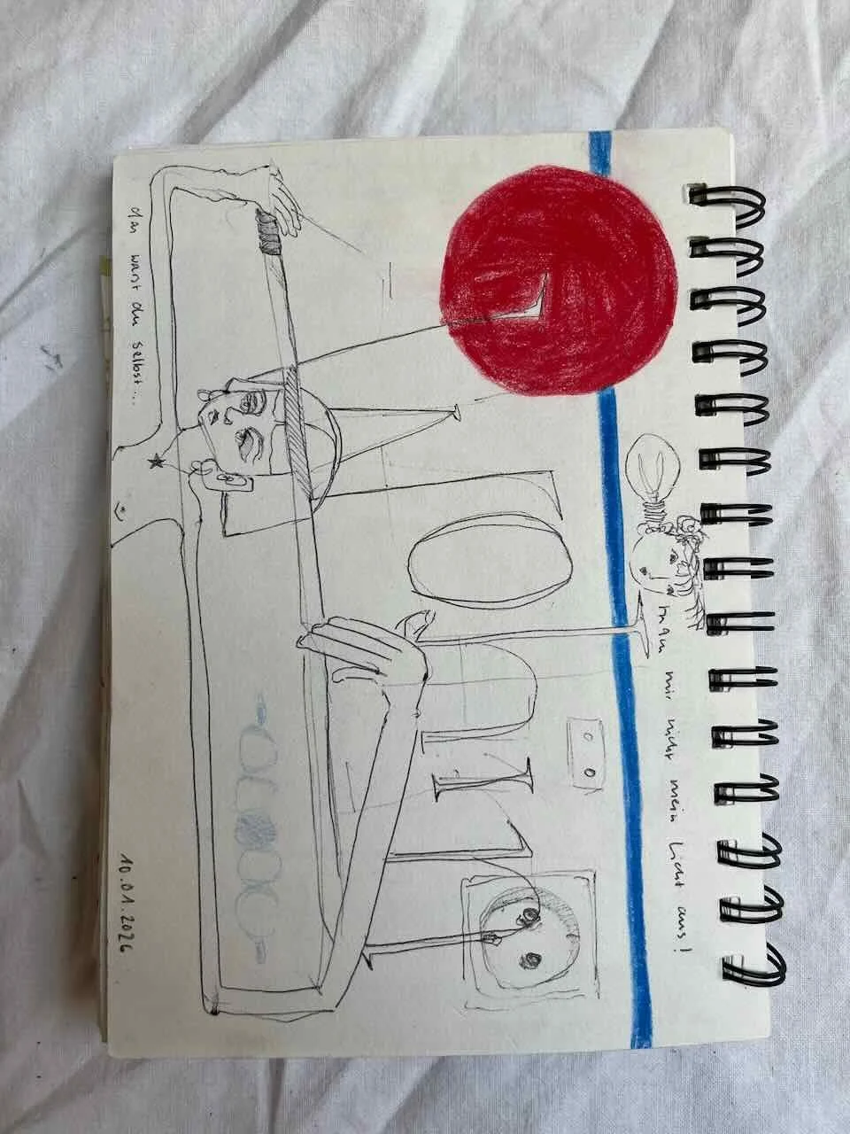 Figurenstudien im Skizzenbuch