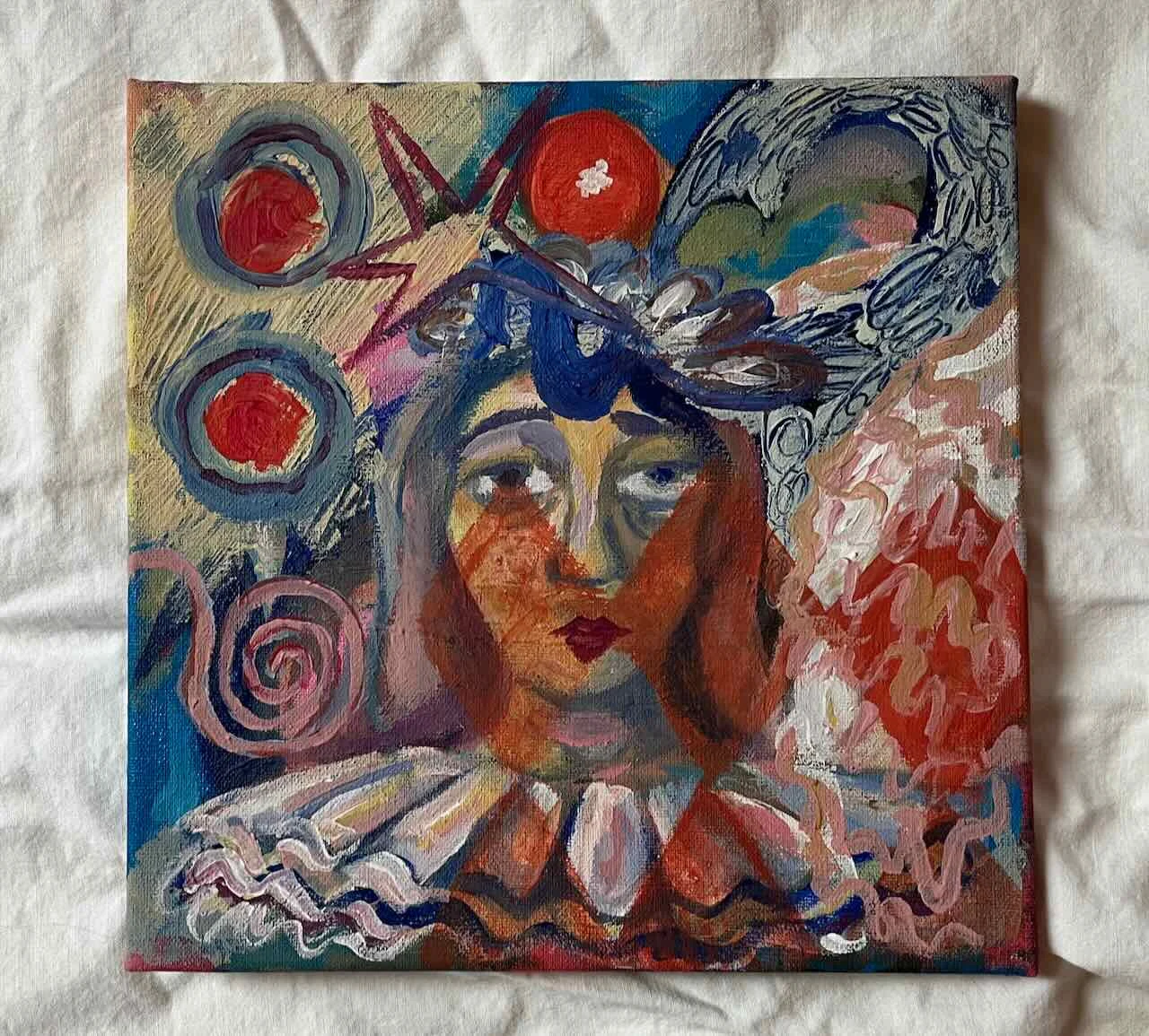 Karodame – quadratische expressive Malerei